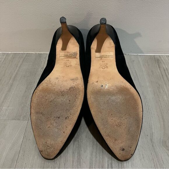 Vintage Dolce Vita Black Suede Ankle Booties sz 11 - Picture 7 of 9